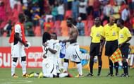 PORT ELIZABETH, SOUTH AFRICA - FEBRUARY 02:  Wakaso Mubarak (3rd L) of Gana celebrates with team-mates after the 2013 Africa Cup of Nations Quarter-Final match between Ghana and Cape Verde at the Nelson Mandela Bay Stadium on February 2, 2013 in Port Elizabeth, South Africa.  (Photo by Ian Walton/Getty Images)